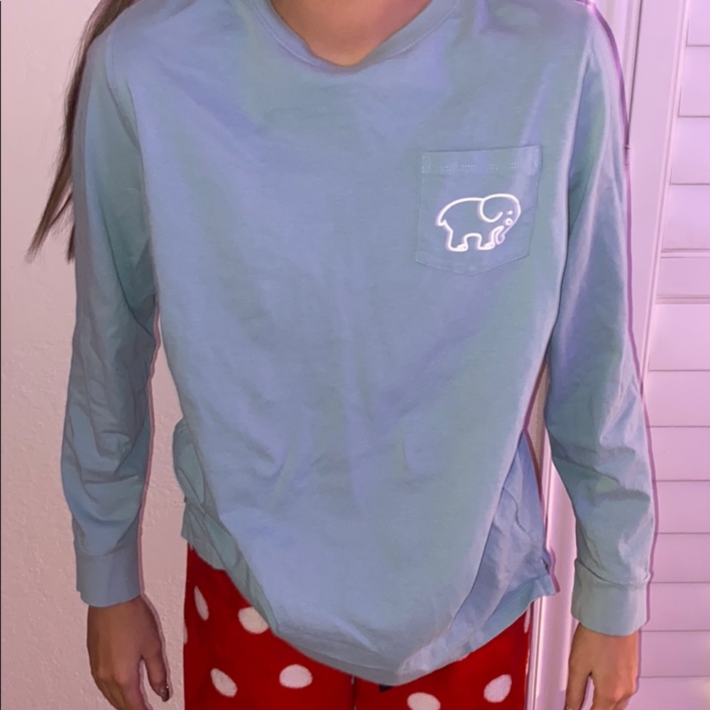 Blue and pink ivory Ella long sleeved tee